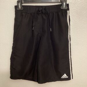Adidas Black Swim Trunks with Drawstring Waistband